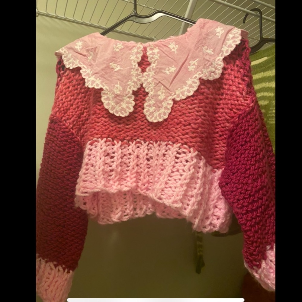 Handmade pink sweater